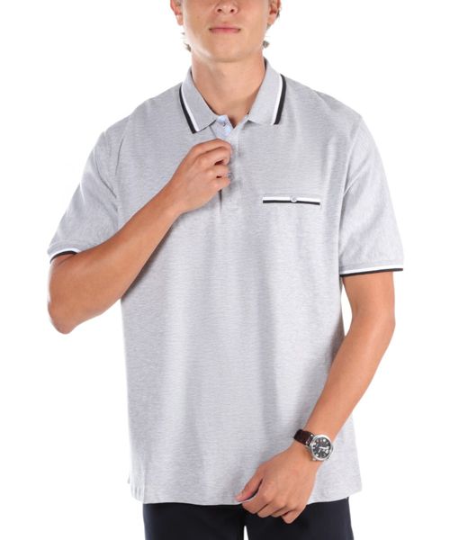 Camisa polo Gents gris heather para hombre