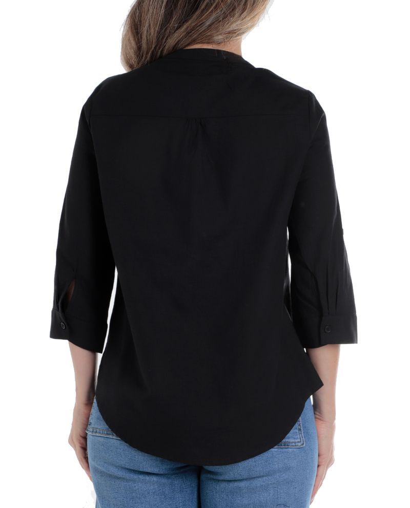 104782839-Blusa-Sabrina-casual-negra-manga-3-4-para-mujer