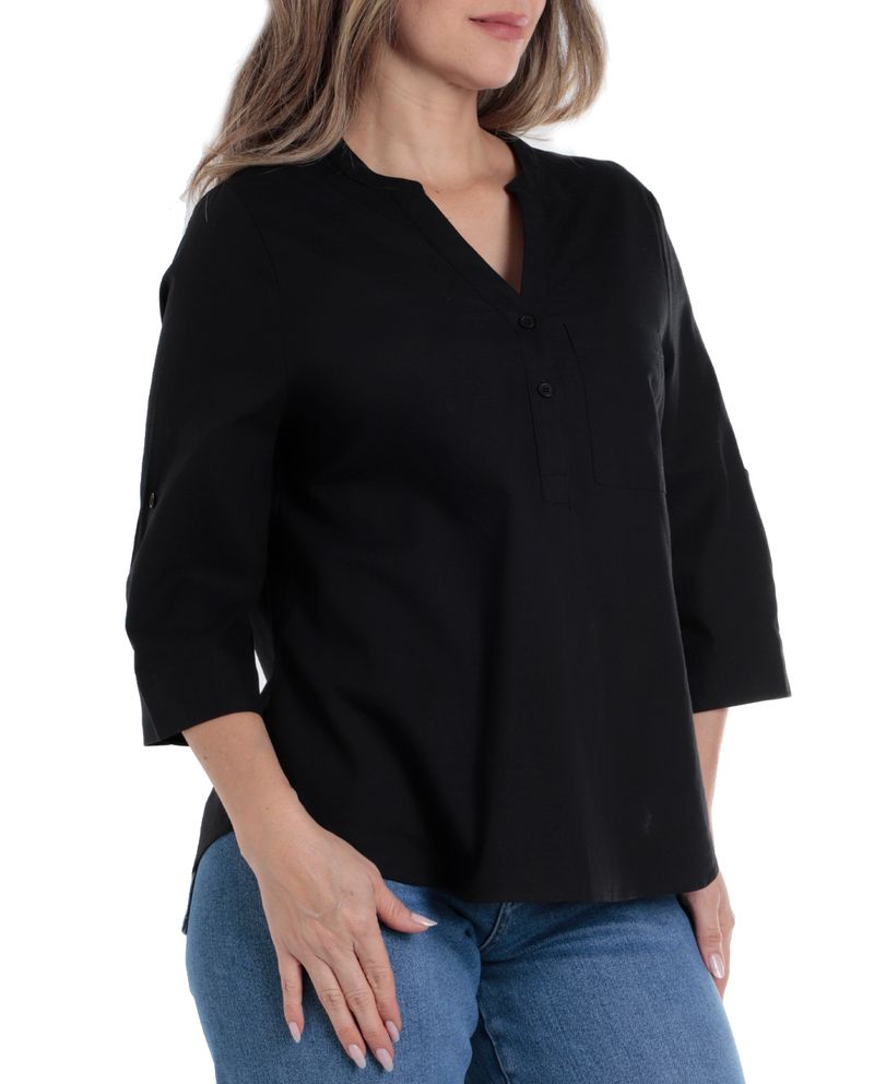 104782839-Blusa-Sabrina-casual-negra-manga-3-4-para-mujer