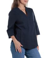 104782843-Blusa-Sabrina-casual-azul-manga-3-4-para-mujer