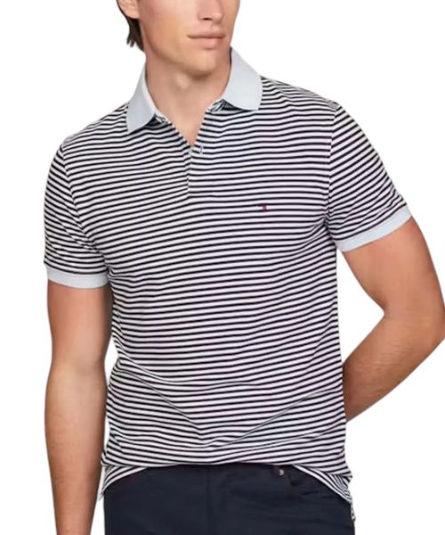 Camisa polo Tommy Hilfiger regular fit bicolor rayada para hombre