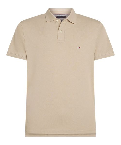 Polo beige texturizado de corte regular para hombre de Tommy Hilfiger