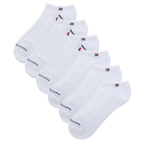 Pack de 6 pares de calcetines low cut Tommy Hilfiger blancos texturizados para hombre