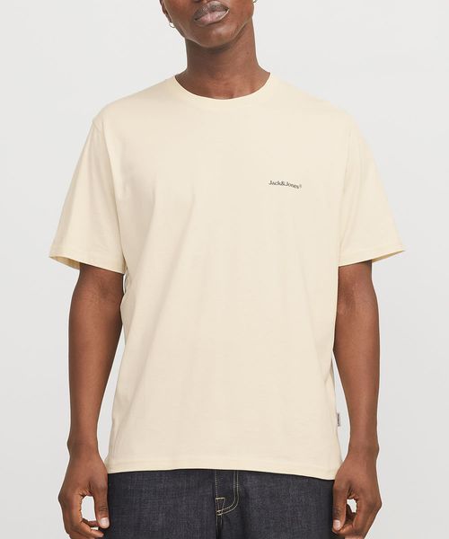 Camiseta Jack and Jones relaxed fit con estampado de hojas para hombre