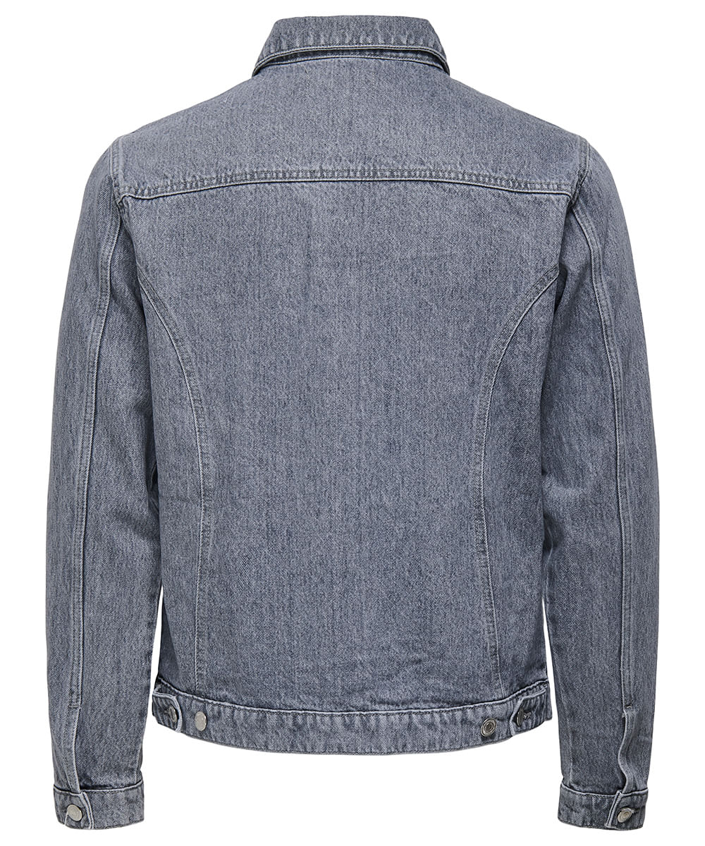 Chaqueta Only & Sons Negra Denim Para Hombre - Siman Costa Rica