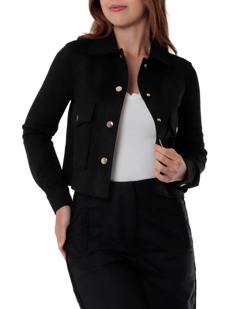 Chaqueta Unexpected negra mangas largas para mujer