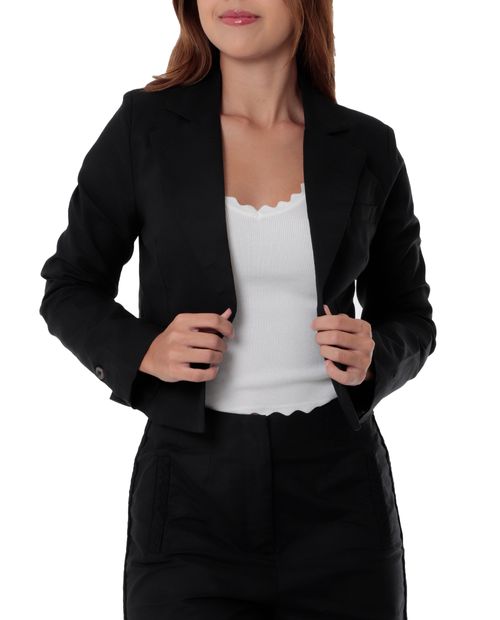 Chaqueta Unexpected negra mangas largas para mujer