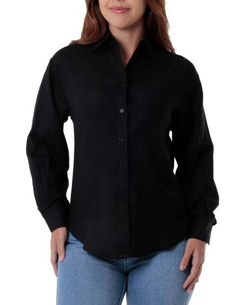 Blusa Unexpected camisera negra manga larga para mujer