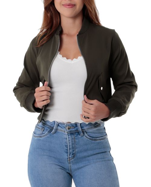 Chaqueta Orange bomber verde para mujer