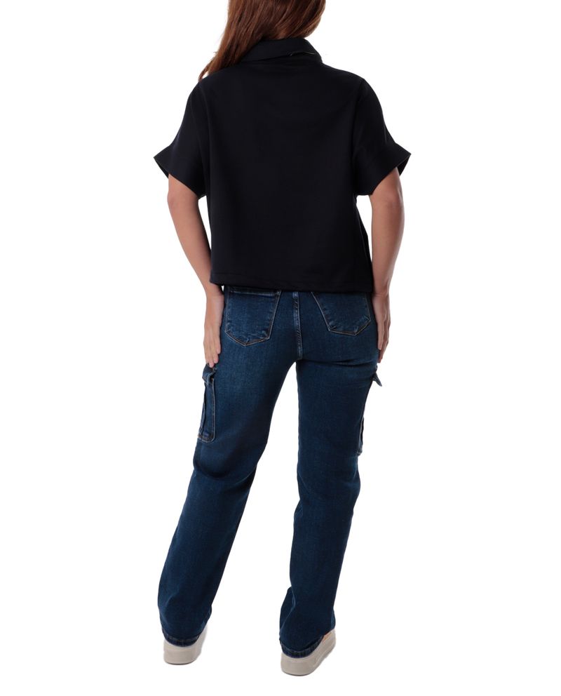104778122-Blusa-Orange-estilo-polo-negra-manga-corta-para-mujer
