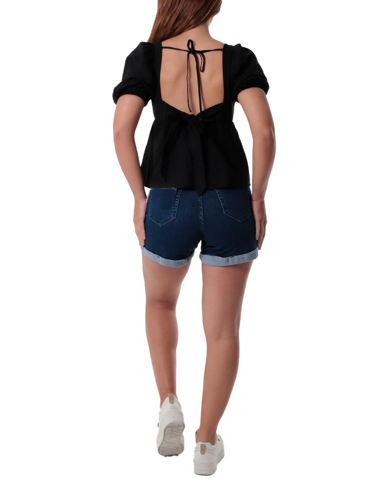 104778155-Blusa-Orange-peplum-negra-manga-corta-para-mujer