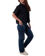 104778122-Blusa-Orange-estilo-polo-negra-manga-corta-para-mujer