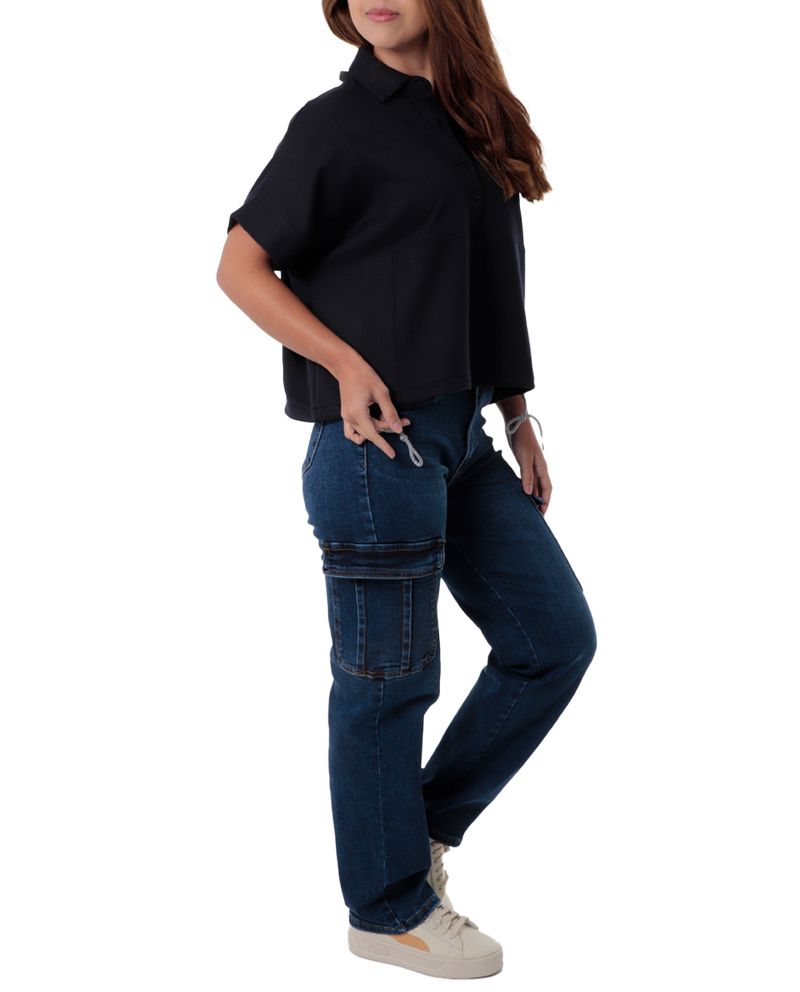 104778122-Blusa-Orange-estilo-polo-negra-manga-corta-para-mujer