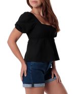 104778155-Blusa-Orange-peplum-negra-manga-corta-para-mujer