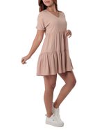 104778104-Vestido-Orange-casual-beige-manga-corta-para-mujer
