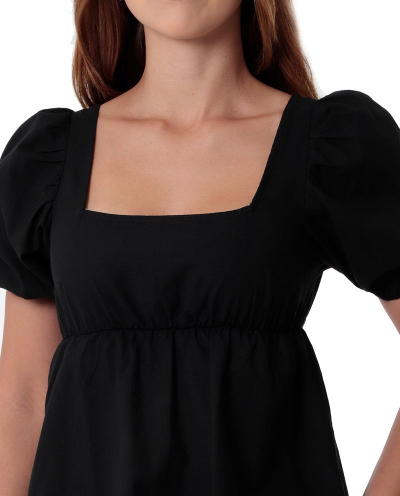 104778155-Blusa-Orange-peplum-negra-manga-corta-para-mujer
