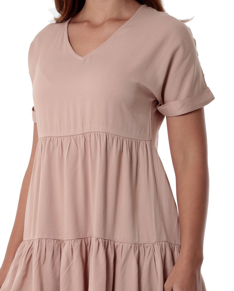 104778103-Vestido-Orange-casual-beige-manga-corta-para-mujer