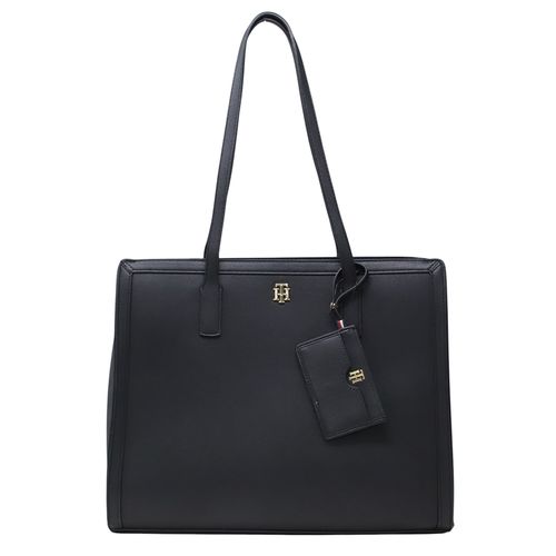 Cartera tote Tommy Hilfiger color negro para mujer