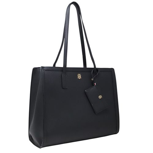 Cartera tote Tommy Hilfiger color negro para mujer