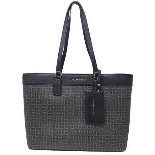 Cartera tote Tommy Hilfiger color negro para mujer