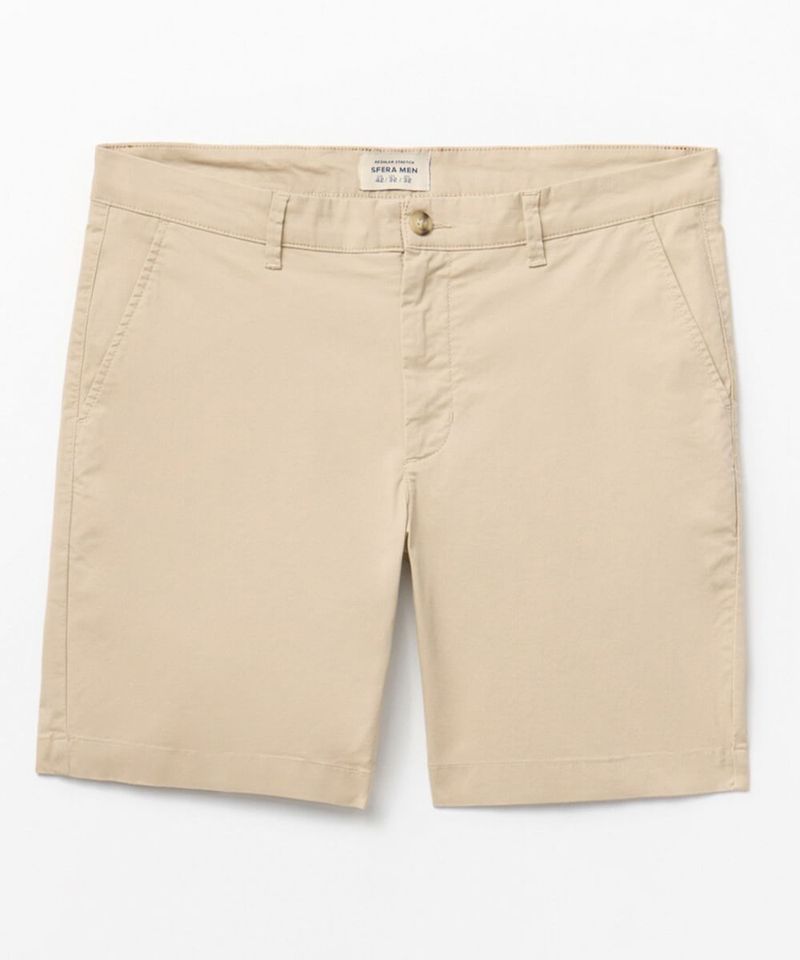 104896740-Short-chino-Sfera-regular-fit-khaki-solido-para-hombre-
