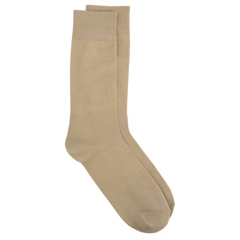 104842161-Par-de-calcetines-de-vestir-crew-Unexpected-khaki-solido-para-hombre