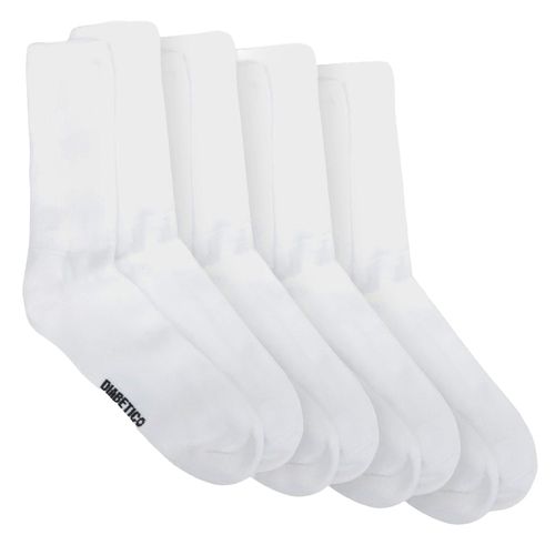 Pack de 4 pares de calcetines para diabéticos Unexpected blancos texturizados para hombre