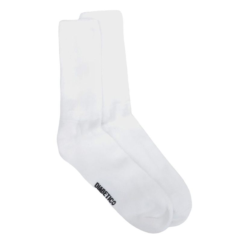 9 Pares De Calcetines De Diabético Para Hombre, 100% Algodón, Sin Costuras Elásticas, Con Puntera De Tejido Suave, Extra Ancha, Sueltos, Para Piernas Hinchadas, Agarre Suave, Color Blanco