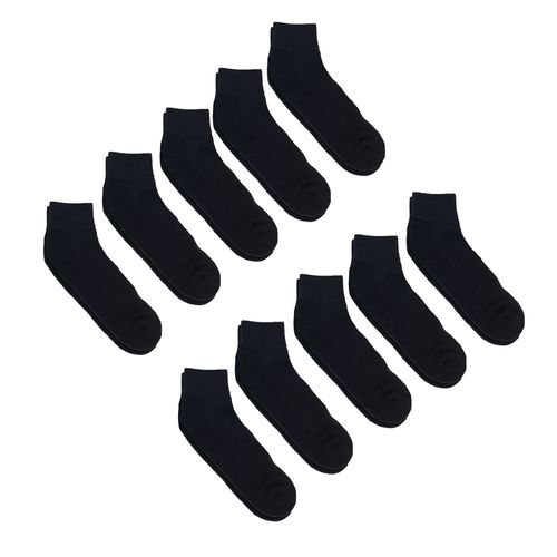 Pack de 10 pares de calcetines ankle Unexpected negros sólidos para hombre