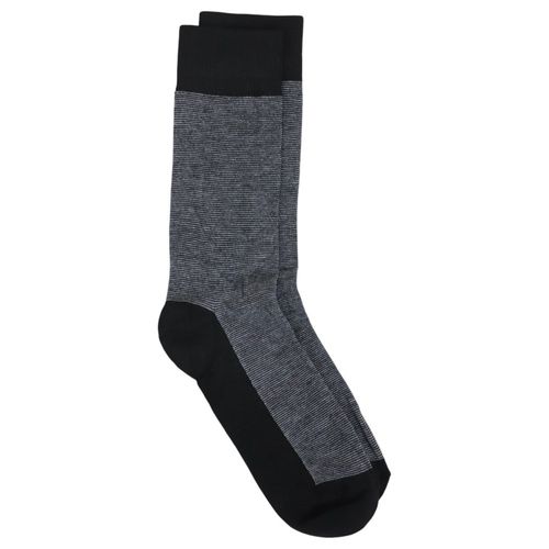 Par de calcetines de vestir crew Unexpected negros rayados para hombre
