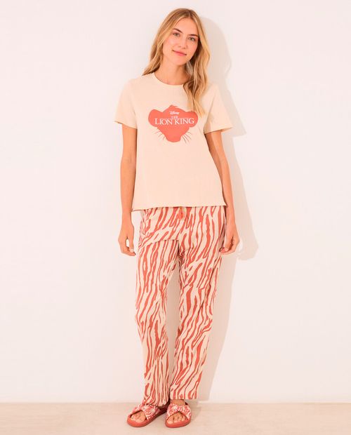 Pijama con pantalón Women Secret estampada de "El Rey León" para mujer