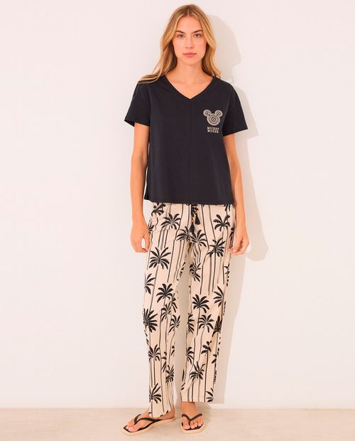 Pijama con pantalón Women Secret estampada de "Mickey Mouse" para mujer