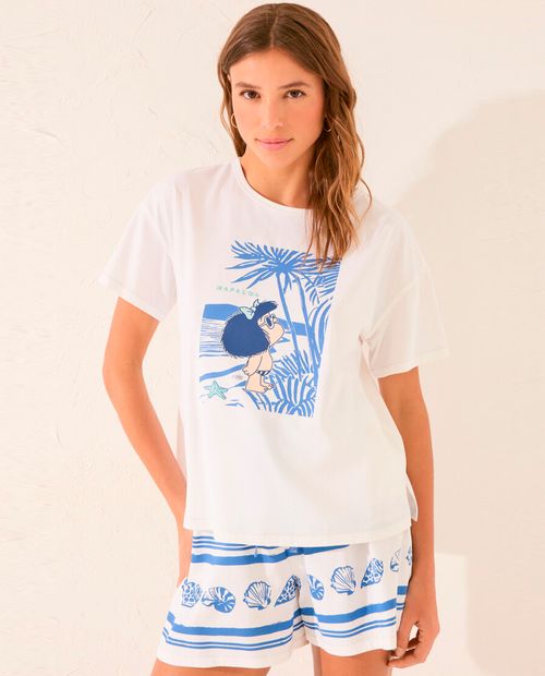 Pijama con short Women Secret estampada para mujer