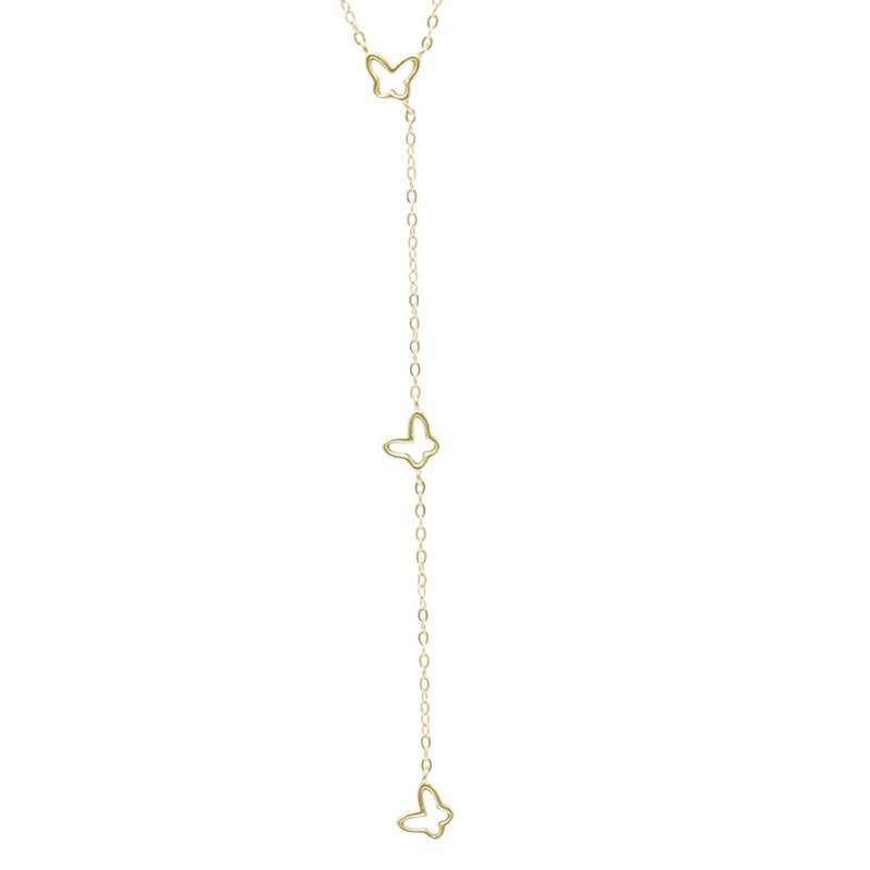 104834867-Cadena-en--Y---con-dijes-de-mariposa-de-plata-con-baño-de-oro-1mm-18--para-mujer