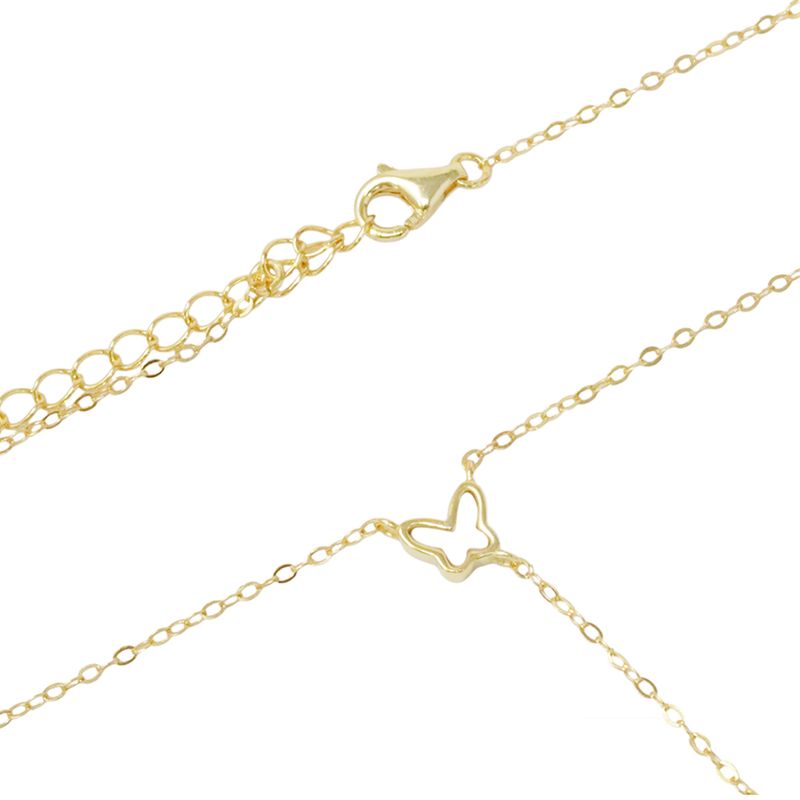 104834867-Cadena-en--Y---con-dijes-de-mariposa-de-plata-con-baño-de-oro-1mm-18--para-mujer