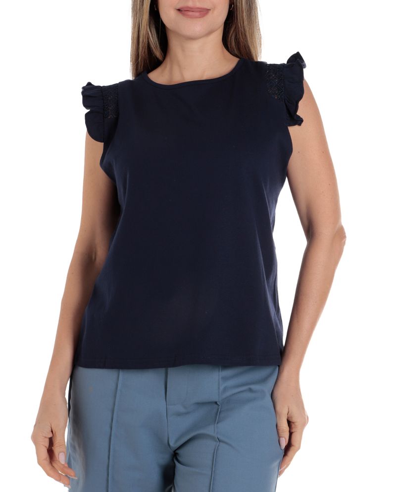 104779413-Blusa-Nicolle-formal-azul-manga-corta-para-mujer