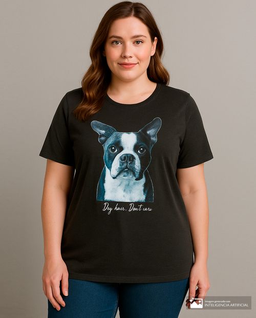 Camiseta Only Carmakoma estampada manga corta para mujer