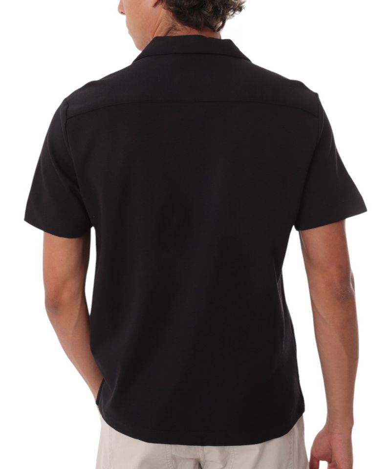 104865721-Camisa-casual-Denim-and-Flower-negra-texturizada-para-hombre