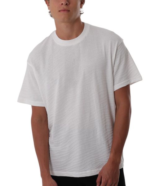 Camiseta Denim & Flower blanca texturizada para hombre