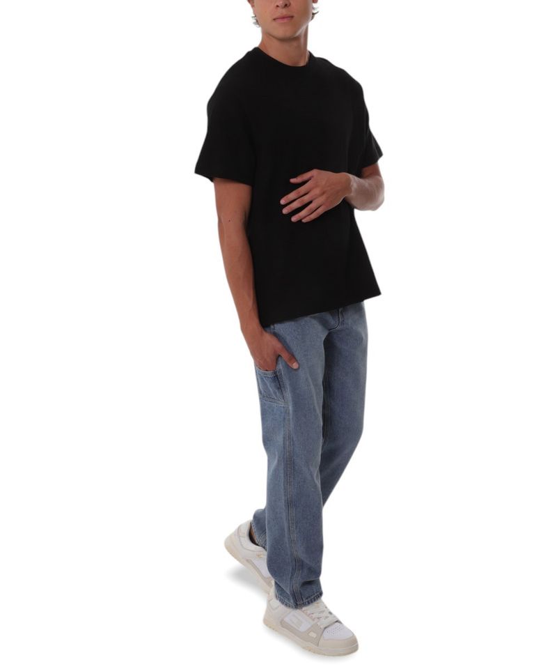 104865741-Camiseta-Denim-and-Flower-negra-texturizada-para-hombre