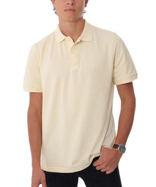 Camisa polo Gents amarilla sólida para hombre