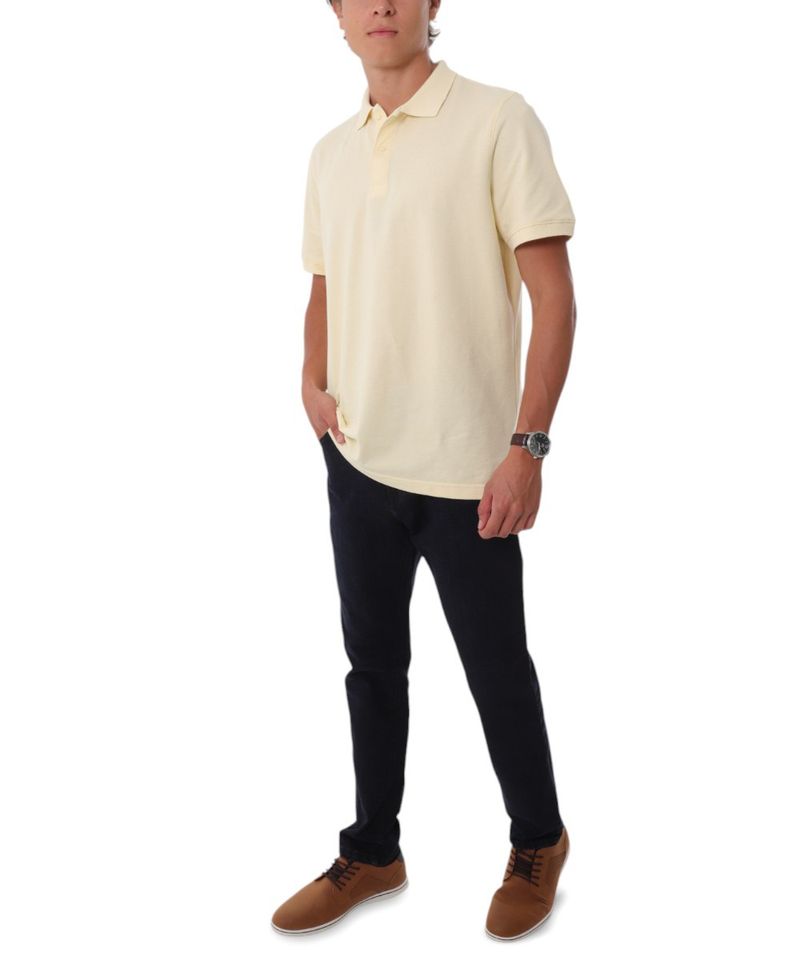 104910201-Camisa-polo-Gents-amarilla-solida-para-hombre