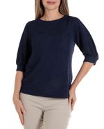 104779437-Blusa-Nicolle-casual-azul-manga-3-4-para-mujer