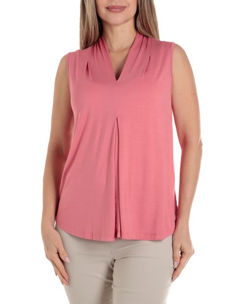Blusa Nicolle casual rosada sin mangas para mujer