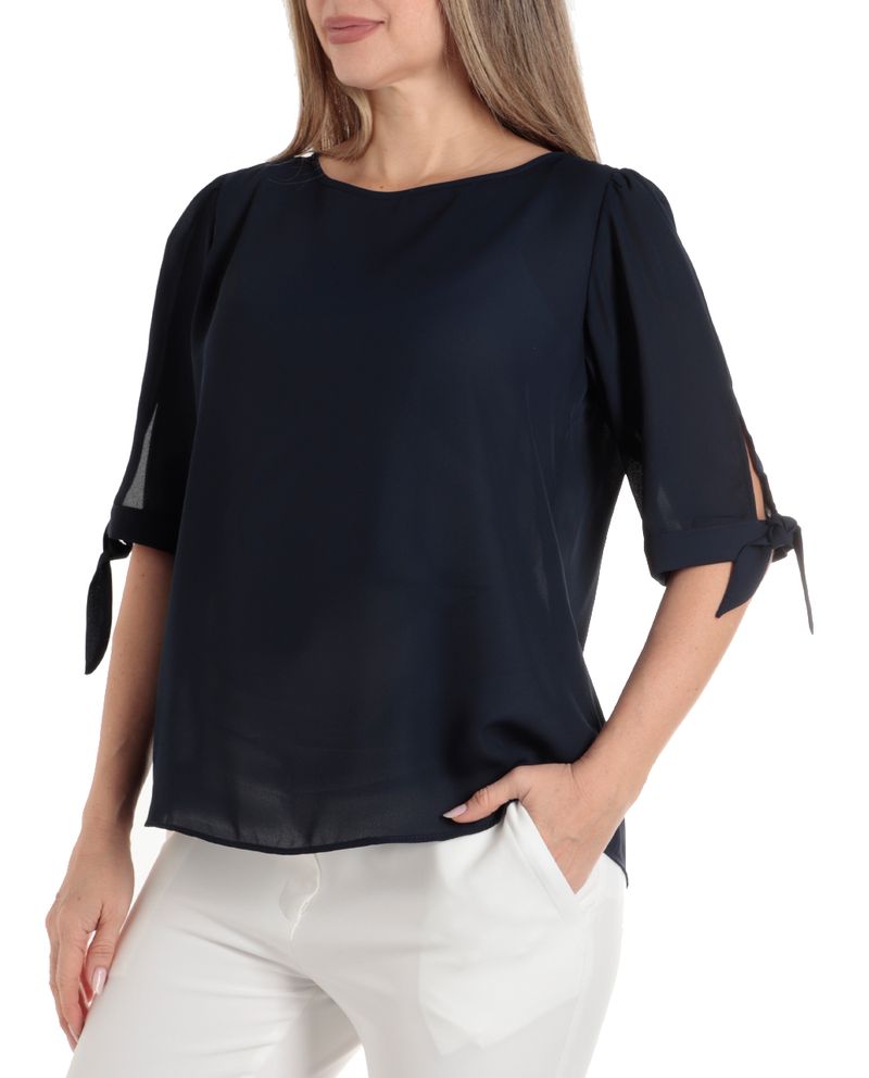 104894177-Blusa-Sabrina-formal-azul-manga-3-4-para-mujer