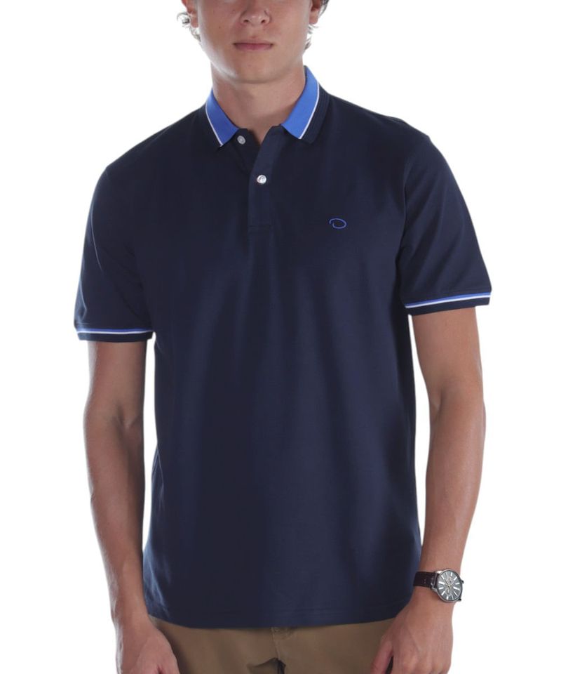 104892818-Camisa-polo-Oscar-de-la-Renta-azul-navy-solida-para-hombre
