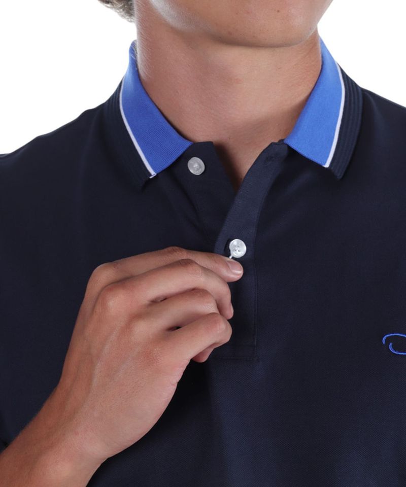 104892818-Camisa-polo-Oscar-de-la-Renta-azul-navy-solida-para-hombre
