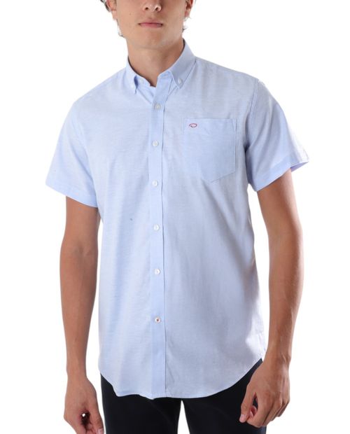 Camisa casual Oscar de la Renta classic fit celeste heather para hombre