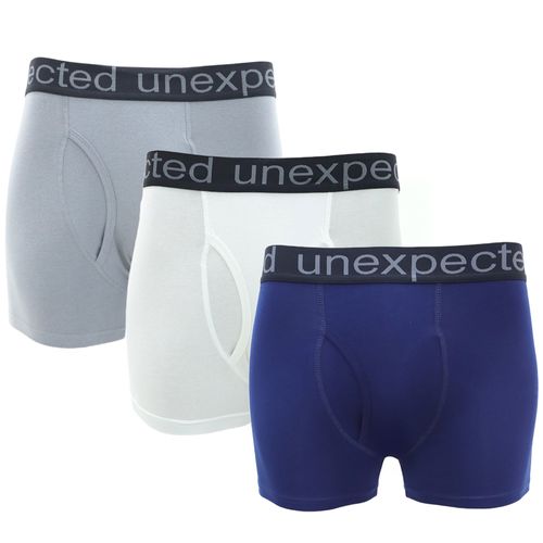Pack de 3 boxers brief Unexpected multicolor sólidos para hombre