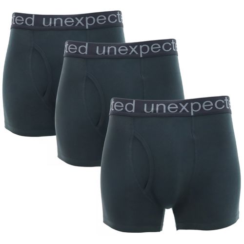 Pack de 3 boxers brief Unexpected negros sólidos para hombre